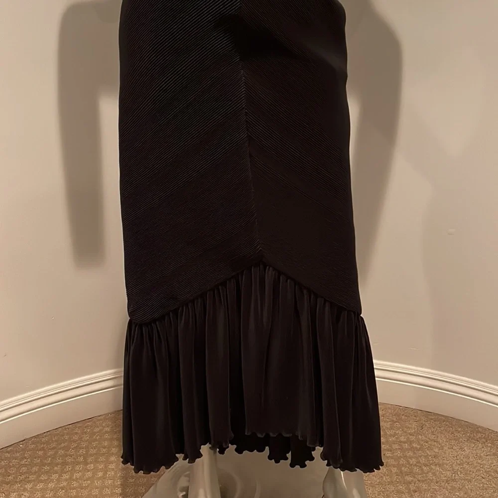 Vintage 1980's Rose Taft For COUTURE FASHIONS MAXI DRESS BLACK